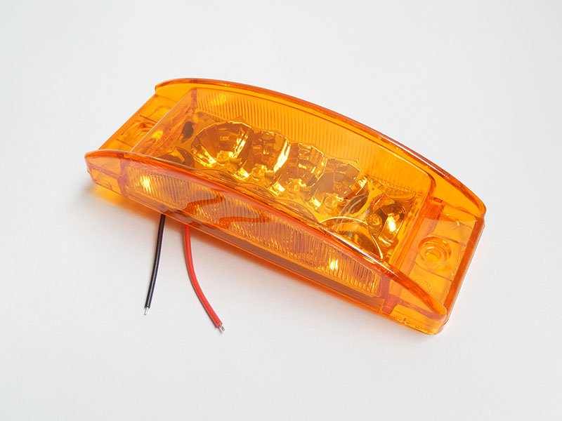 PSEQT 6'' Rectangle Marker Lights Amber LED Side Tail Clearance Pickup Trailer Lights Waterproof with 20 Diodes and High Low Brightness Front Rear Turn Signal Marker Lights 
